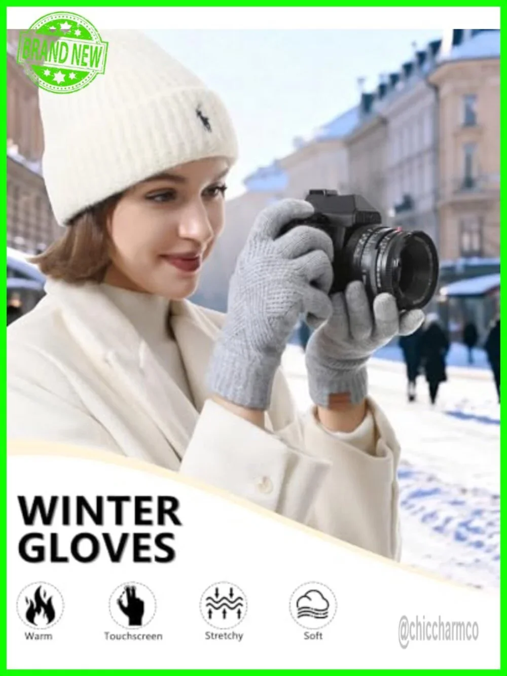 3 Pairs Thermal Winter Gloves Touch Screen for Cold Weather Driving Hiking